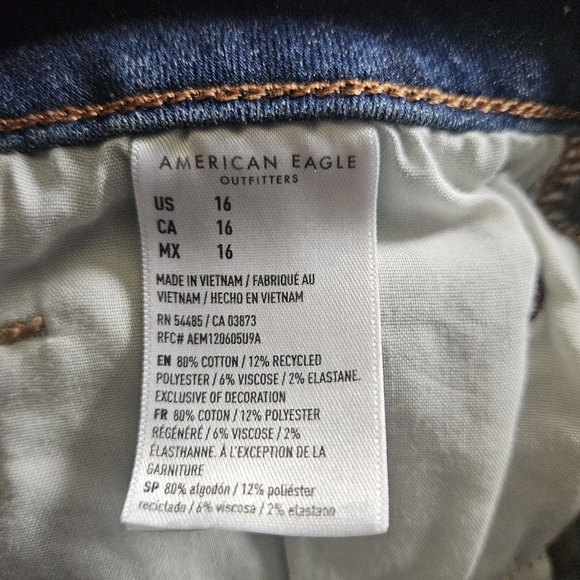 American Eagle Curvy Hi-Rise Shortie Shorts Size 16 - Picture 7 of 9